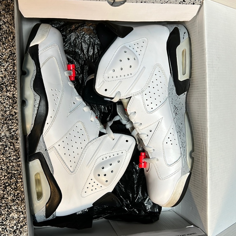 Air Jordan retro 6 infrareds customized to cement color way